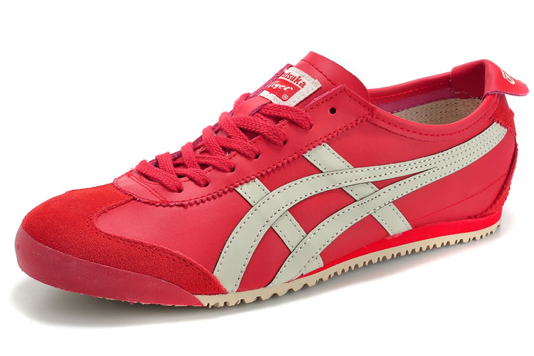 (Red/ Beige) Onitsuka Tiger Mexico 66 Shoes - Click Image to Close