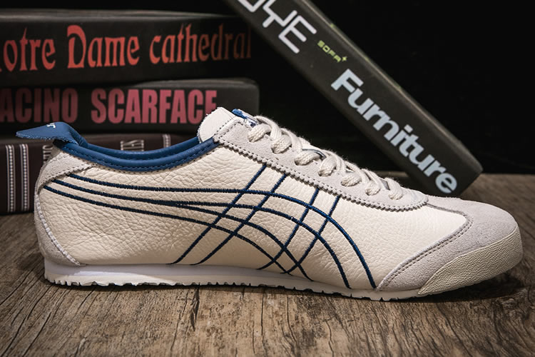 Onitsuka Tiger Mexico 66 (Beige/ Blue) Shoes - Click Image to Close