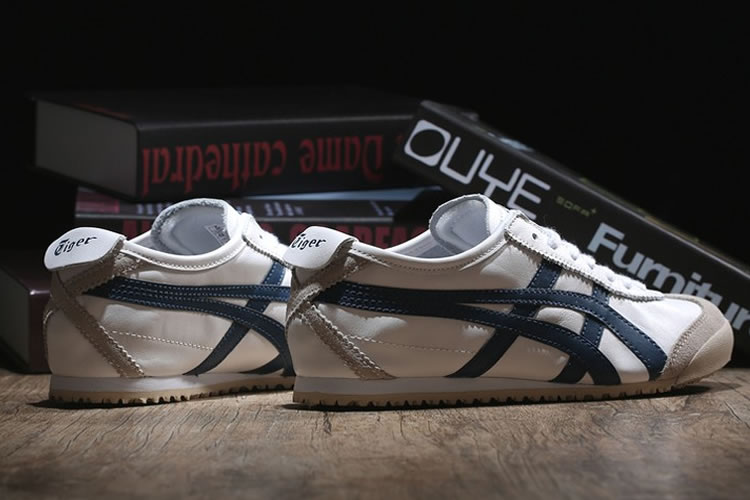 (White/ DK Blue) Onitsuka Tiger Mexico 66 Shoes - Click Image to Close