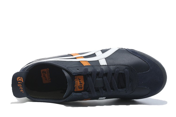 (DK Blue/ White/ Orange) Onitsuka Tiger Mexico 66 Shoes - Click Image to Close