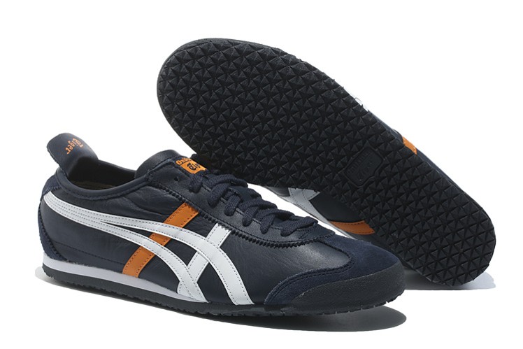 (DK Blue/ White/ Orange) Onitsuka Tiger Mexico 66 Shoes - Click Image to Close