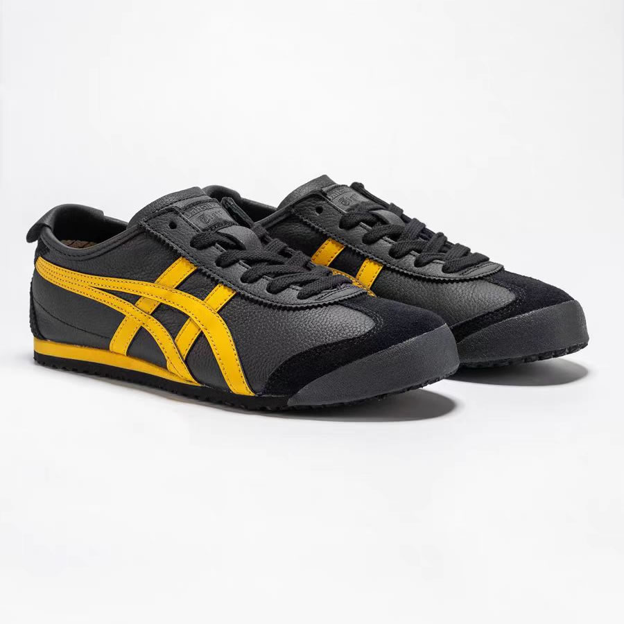 Mens Onitsuka Tiger (Black/ Yellow) Mexico 66 Shoes - Click Image to Close