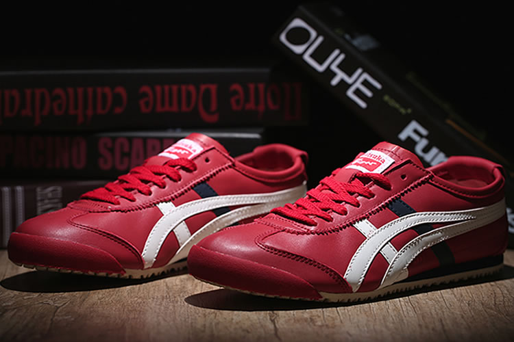 (Red/ White/ DK Blue) Onitsuka Tiger Mexico 66 Shoes