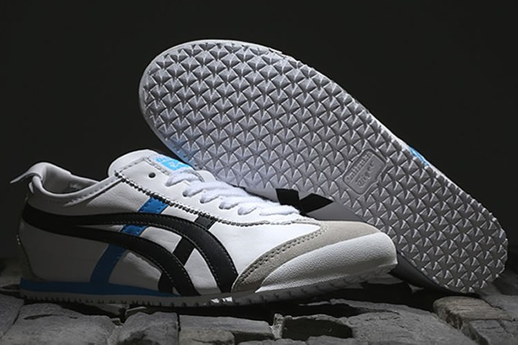 (White/ Black/ Blue) Onitsuka Tiger Mexico 66 Shoes - Click Image to Close