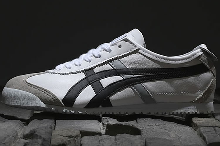 asics tiger black and white