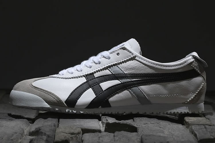 (White/ Black/ Silver) Onitsuka Tiger Mexico 66 Shoes - Click Image to Close