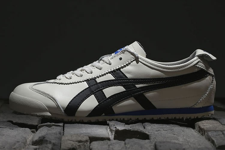 (White/ Black/ Blue) Onitsuka Tiger Mexico 66 Shoes - Click Image to Close