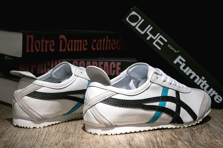 Onitsuka Tiger Mexico 66 Shoes (White/ Black/ turquoise)