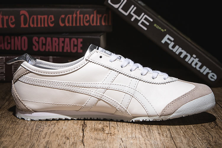 (White/ Silver) Onitsuka Tiger Mexico 66 Shoes - Click Image to Close