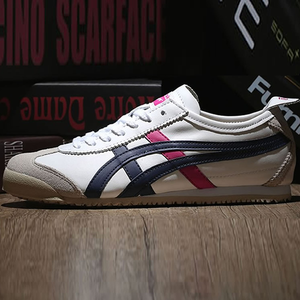 (White/ Navy/ Pink) Mexico 66 Shoes - Click Image to Close