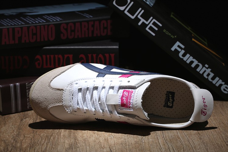 (White/ Navy/ Pink) Mexico 66 Shoes - Click Image to Close