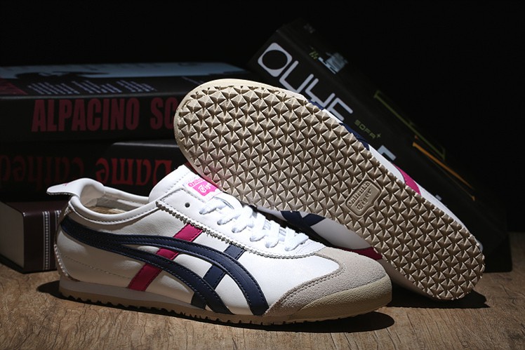 (White/ Navy/ Pink) Mexico 66 Shoes - Click Image to Close