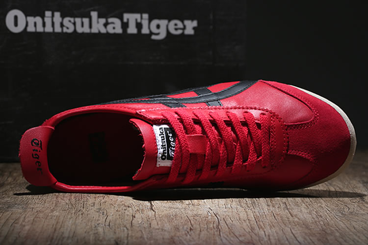 (Red/ Black) New Onitsuka Tiger Mexico 66 Shoes - Click Image to Close