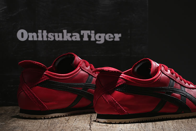 (Red/ Black) New Onitsuka Tiger Mexico 66 Shoes - Click Image to Close