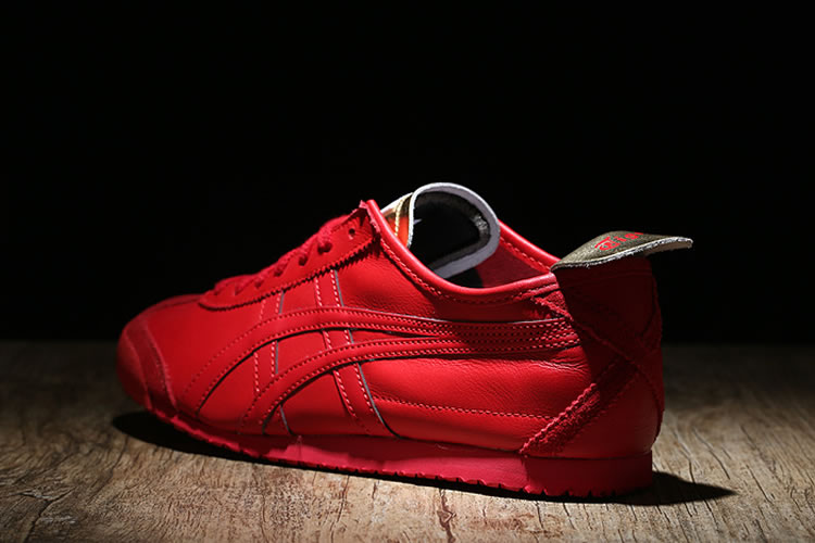 Womens (Red/ Gold) Onitsuka Tiger Mexico 66 Shoes