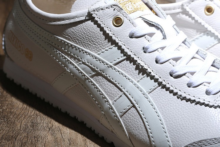 (White/ Gold) New Onitsuka Tiger Mexico 66 Shoes - Click Image to Close