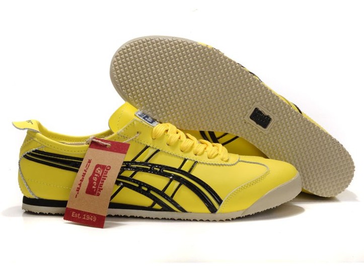 (White/ Gold/ Red) Onitsuka Tiger Mexico 66 Shoes - Click Image to Close