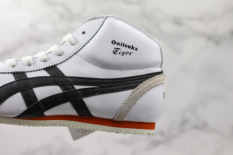 (White/ Black/ Orange) Onitsuka Tiger Mexico Mid Runner Shoes