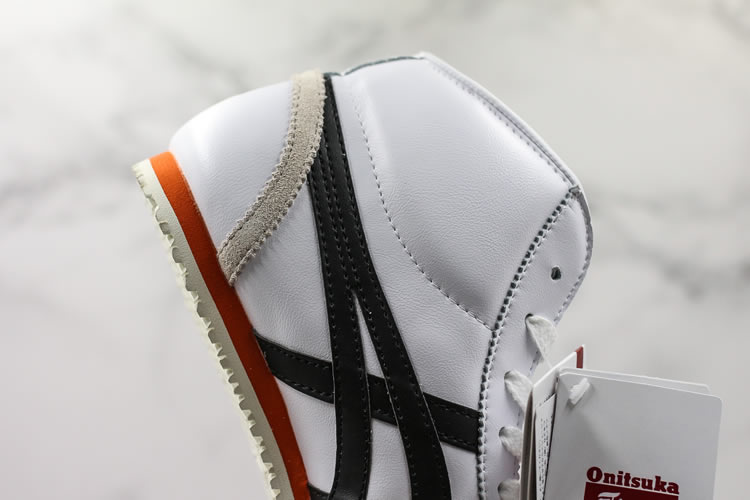 (White/ Black/ Orange) Onitsuka Tiger Mexico Mid Runner Shoes