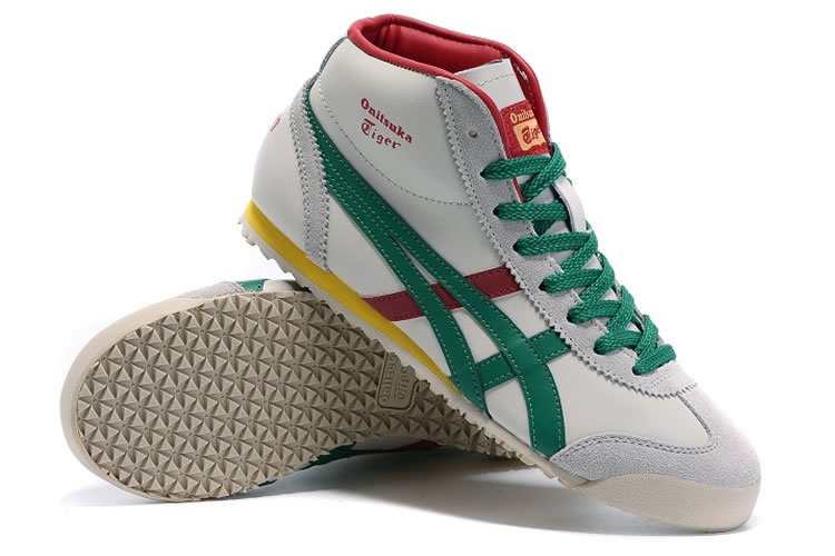 Onitsuka Tiger (Beige/ Green/ Red/ Yellow) Mid Runner Shoes