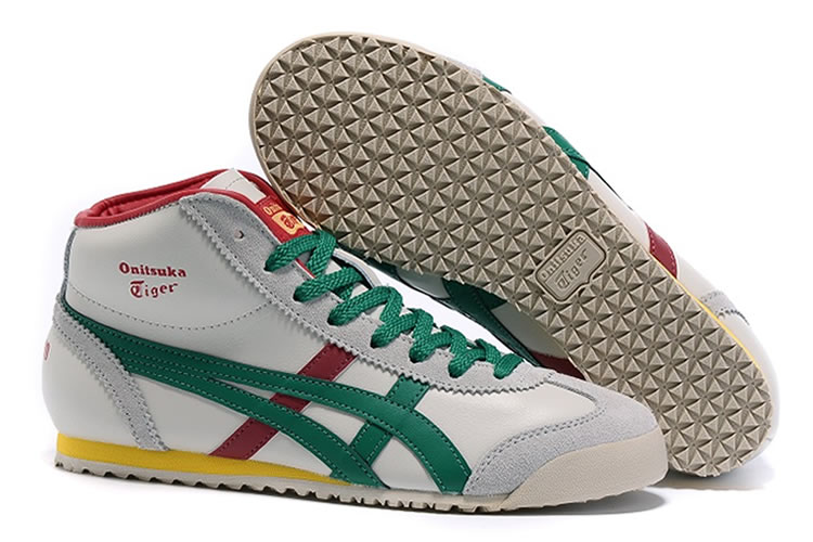 Onitsuka Tiger (Beige/ Green/ Red/ Yellow) Mid Runner Shoes