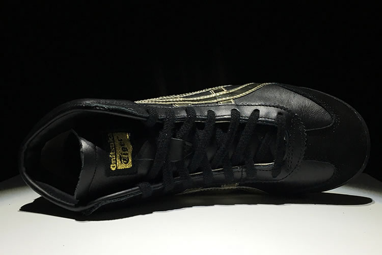 (Black/ Gold) Onitsuka Tiger Mexico Mid Runner Shoes