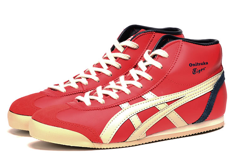 (Red/ Beige/ Navy) Onitsuka Tiger Mid Runner Shoes