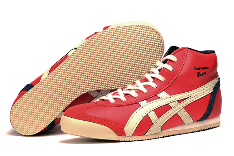 (Red/ Beige/ Navy) Onitsuka Tiger Mid Runner Shoes