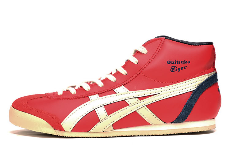 (Red/ Beige/ Navy) Onitsuka Tiger Mid Runner Shoes