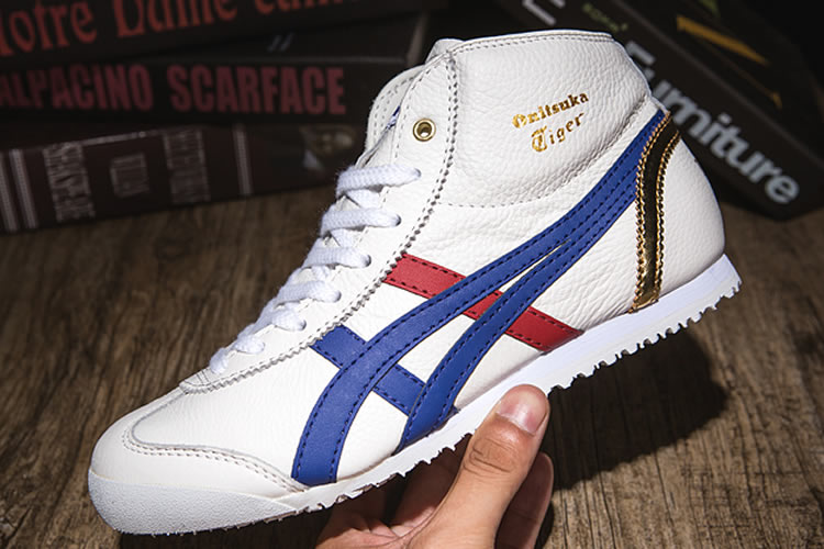 Onitsuka Tiger Mid Runner (White/ Blue/ Red/ Gold) Shoes [D507L-0152M ...