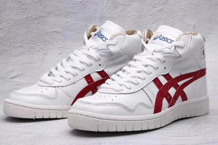 (White/ Red) Onitsuka Tiger Mid Runner (Japan) Shoes - Click Image to Close