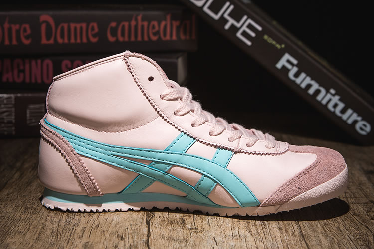 (Pink/ LT Blue) Onitsuka Tiger Mexico Mid Runner Women Shoes