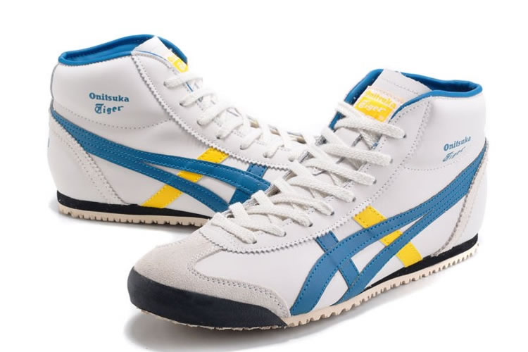 (White/ Blue/ Yellow) Onitsuka Tiger Mid Runner Shoes [THL328-9956 ...