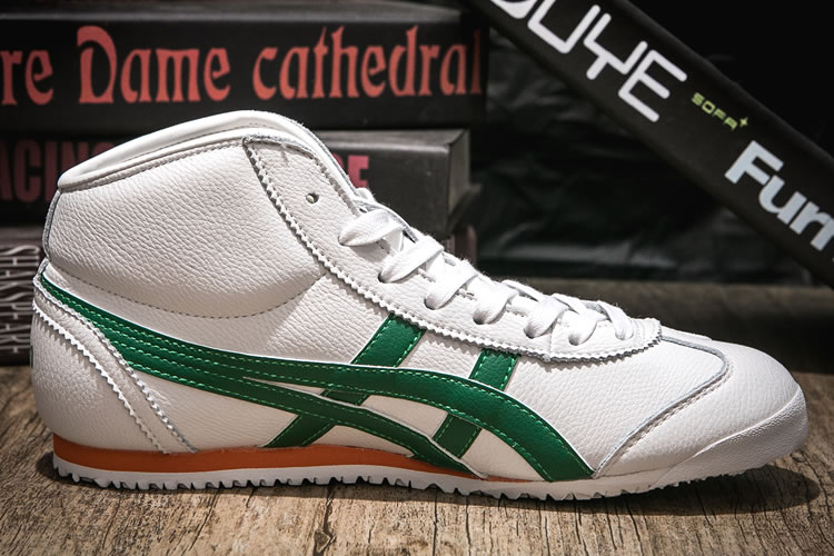 (White/ Green/ Orange) Onitsuka Tiger Mid Runner New Shoes - Click Image to Close