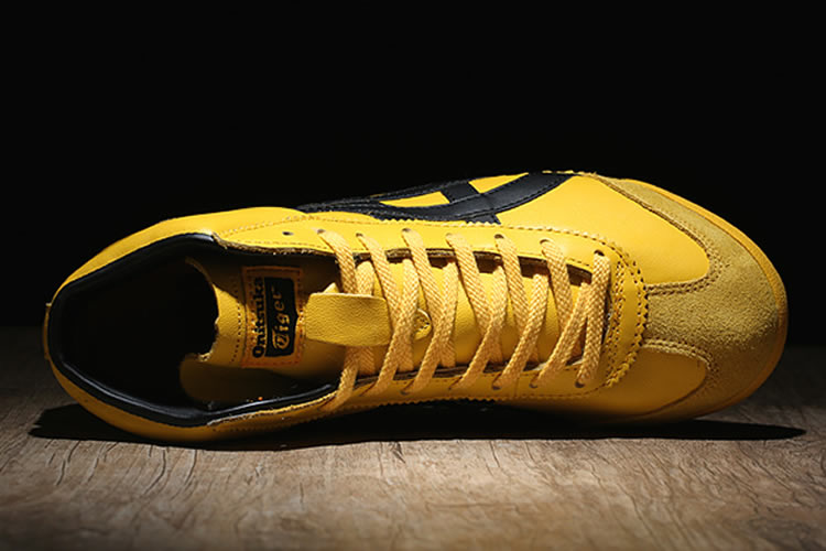 (Yellow/ Black) Onitsuka Tiger Mexico Mid Runner Shoes - Click Image to Close