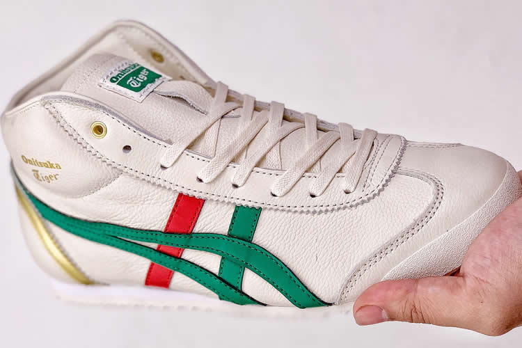 (Beige/ Green/ Red/ Gold) Onitsuka Tiger Mid Runner Shoes