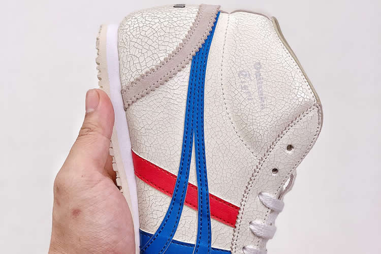 (Cracked Beige/ Royal Blue/ Red) Mid Runner Shoes - Click Image to Close