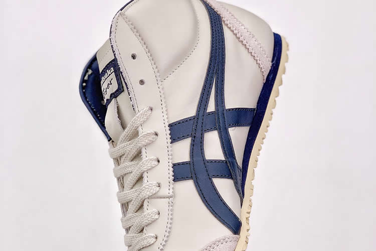 (Beige/ DK Blue) Onitsuka Tiger Mexico Mid Runner Shoes