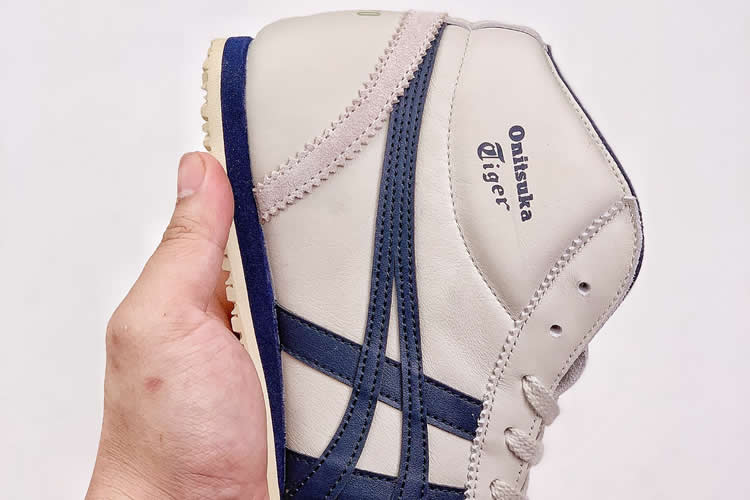 (Beige/ DK Blue) Mexico Mid Runner Shoes