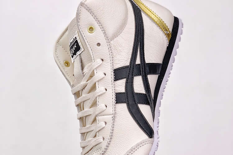 (White/ Black/ Gold) Mexico Mid Runner Shoes