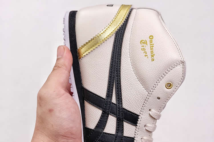 (White/ Black/ Gold) Mexico Mid Runner Shoes - Click Image to Close