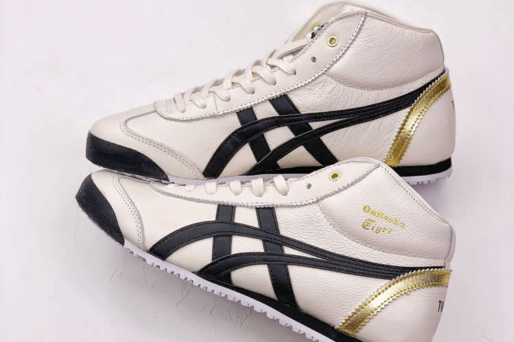 (White/ Black/ Gold) Onitsuka Tiger Mexico Mid Runner Shoes [THL328 ...