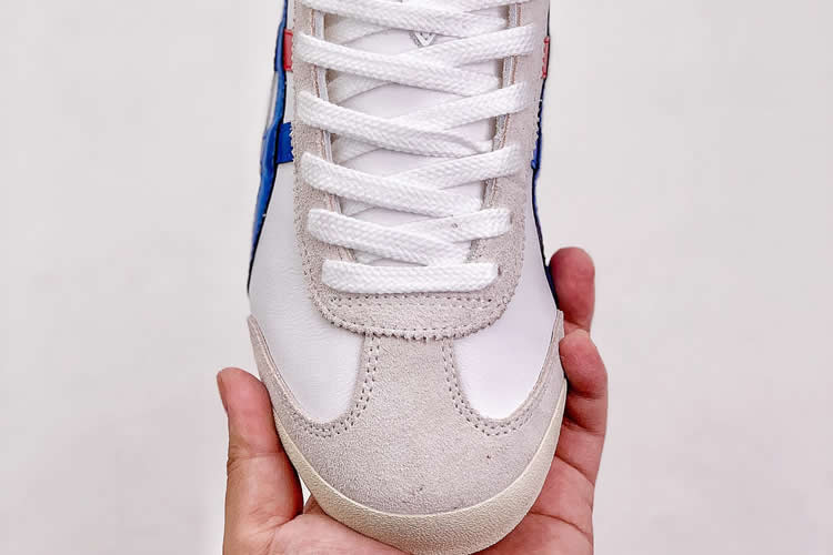 Onitsuka Tiger Mid Runner (White/ Royal Blue/ Red) Shoes - Click Image to Close