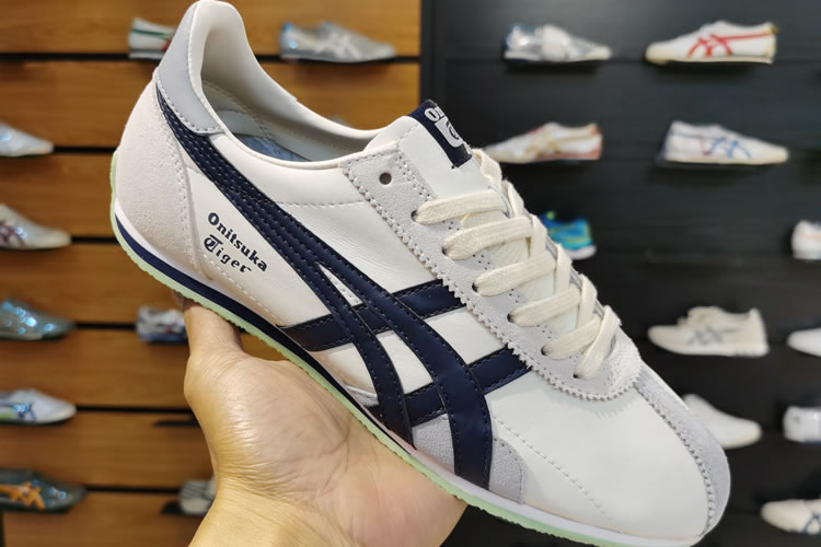 (Beige/ DK Blue) Onitsuka Tiger Runspark Shoes