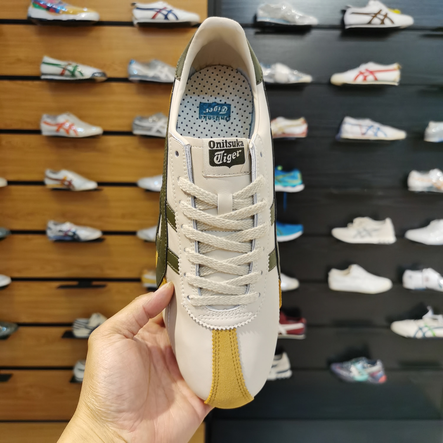 (White/ Green/ Gold) Runspark Shoes