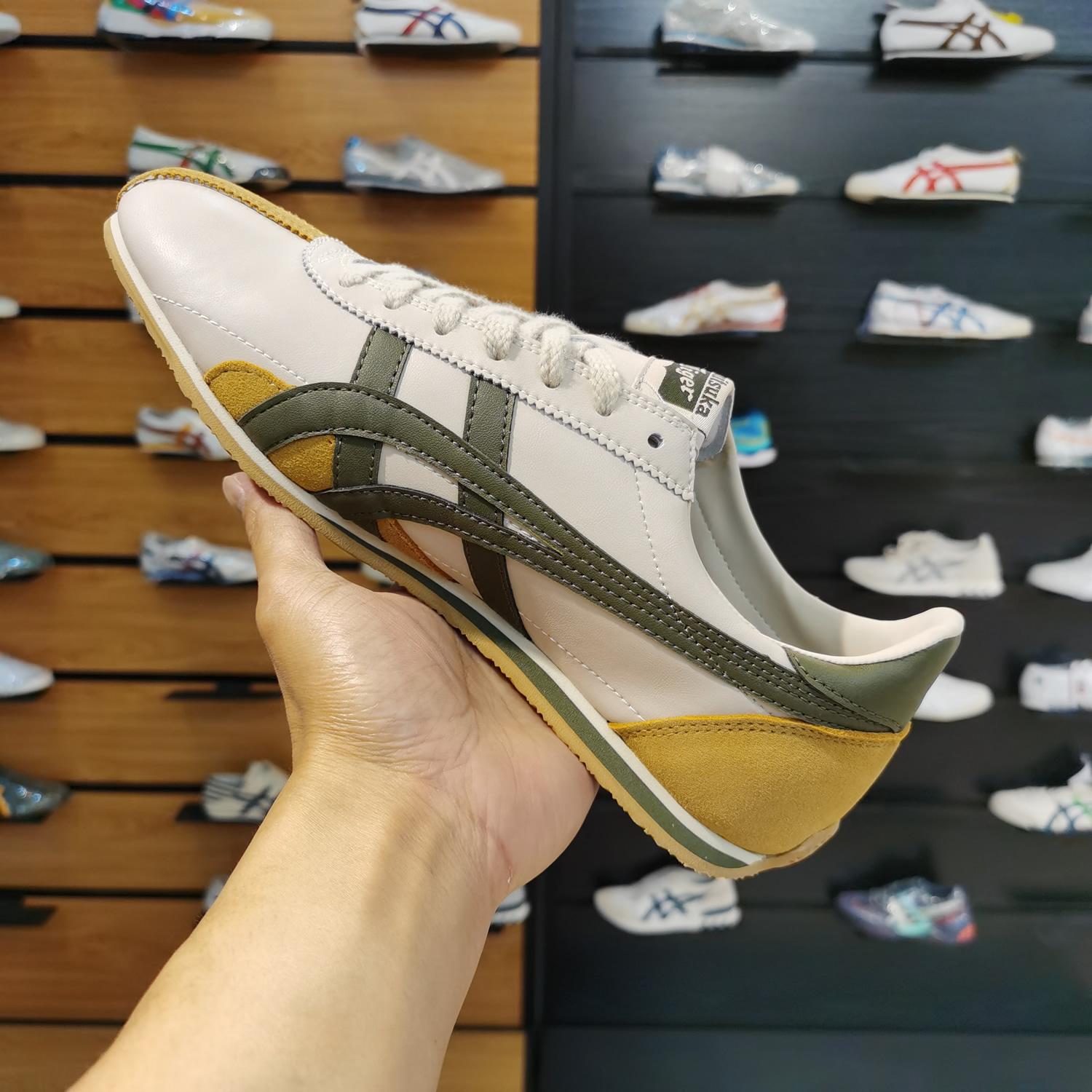 (White/ Green/ Gold) Runspark Shoes