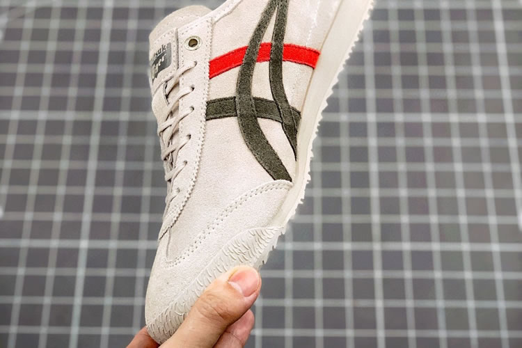 (Oatmeal/ Grey/ Red) Onitsuka Tiger Mexico 66 SD Shoes - Click Image to Close