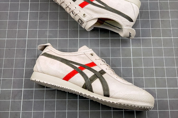 (Oatmeal/ Grey/ Red) Onitsuka Tiger Mexico 66 SD Shoes