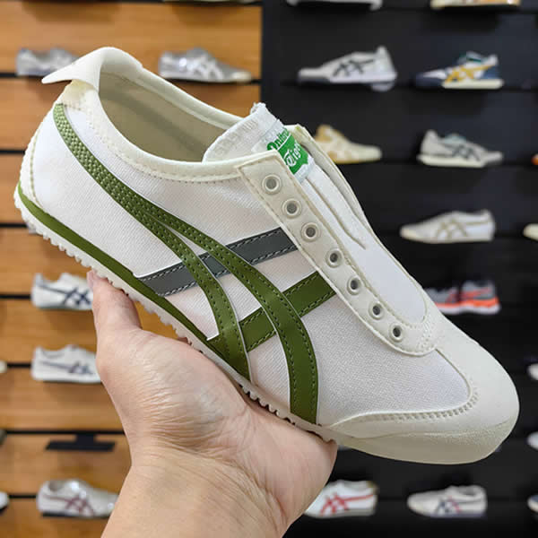 (Cream/ Green) Mexico 66 Slip On Shoes