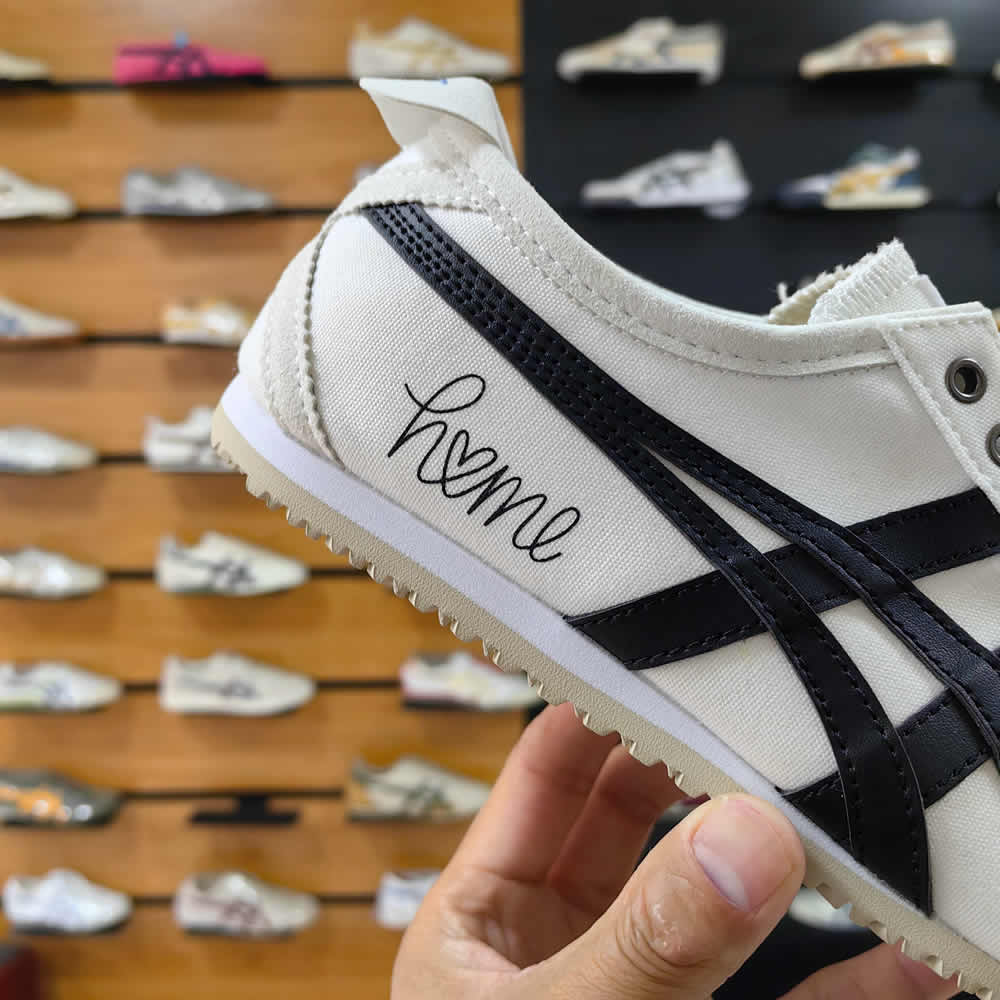 (White/ Black) Mexico 66 Slip On Shoes